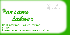 mariann lakner business card